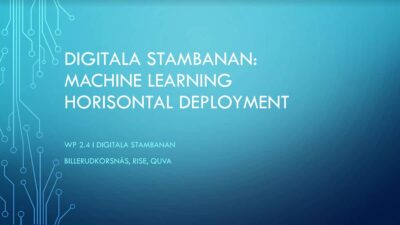 Kickoff DS - WP 2.4 Machine Learning